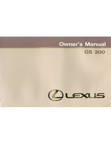 1994 LEXUS GS 300 INSTRUCTIEBOEKJE ENGELS