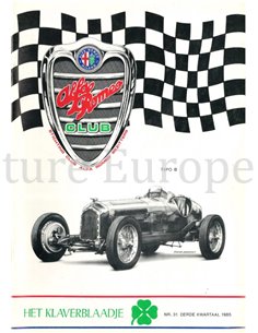 1985 ALFA ROMEO CLUB HET KLAVERBLAADJE 31 NEDERLANDS