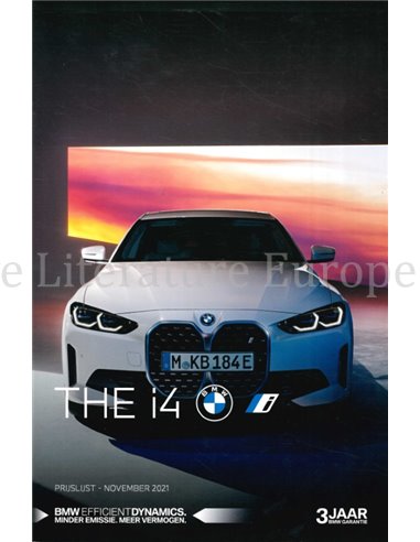 2021 BMW i4 PREISELISTE NIEDERLÄNDISCH
