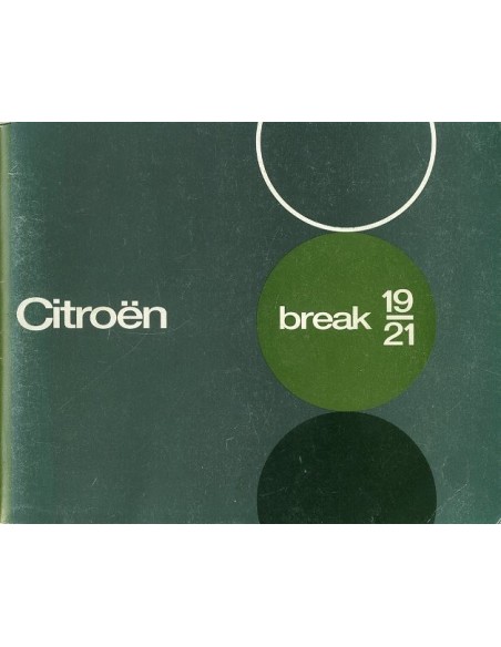 1966 CITROEN 19 & 21 BREAK INSTRUCTIEBOEKJE NEDERLANDS
