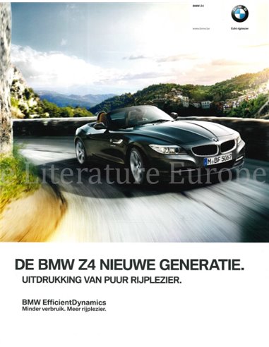 2013 BMW Z4 ROADSTER PROSPEKT NIEDERLÄNDISCH