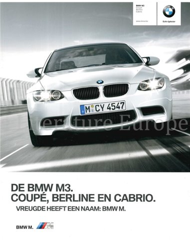 2011 BMW M3 COUPE | SEDAN | CABRIOLET BROCHURE NEDERLANDS