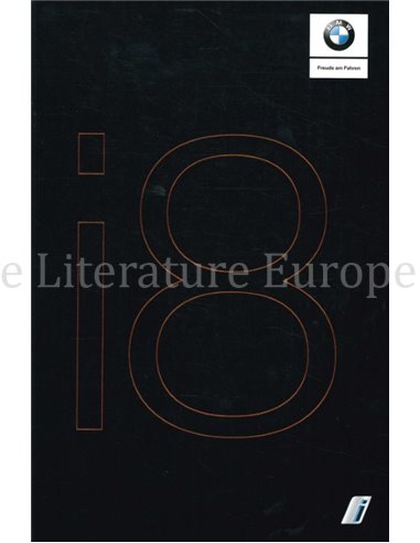 2018 BMW I8 BROCHURE GERMAN