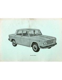 1963 LANCIA FULVIA BERLINA INSTRUCTIEBOEKJE ENGELS 2