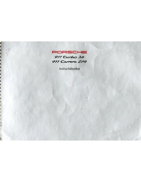 1993 PORSCHE 911 TURBO & CARRERA INSTRUCTIEBOEKJE NEDERLANDS