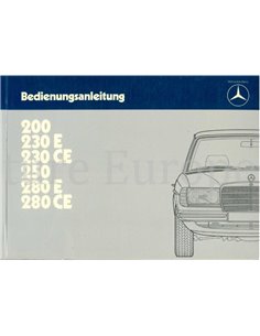 1983 MERCEDES BENZ E CLASS OWNERS MANUAL GERMAN