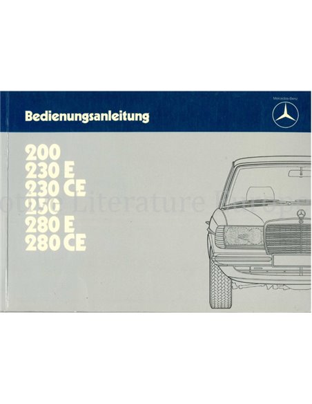 1983 MERCEDES BENZ E CLASS OWNERS MANUAL GERMAN