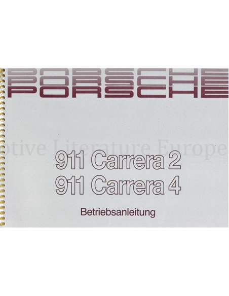 1990 PORSCHE 911 CARRERA 2 | 4 OWNERS MANUAL GERMAN