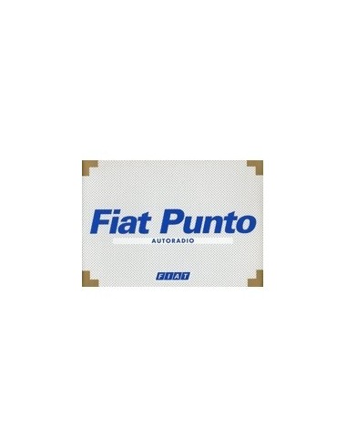 2001 FIAT PUNTO AUTORADIO INSTRUCTIEBOEKJE NEDERLANDS