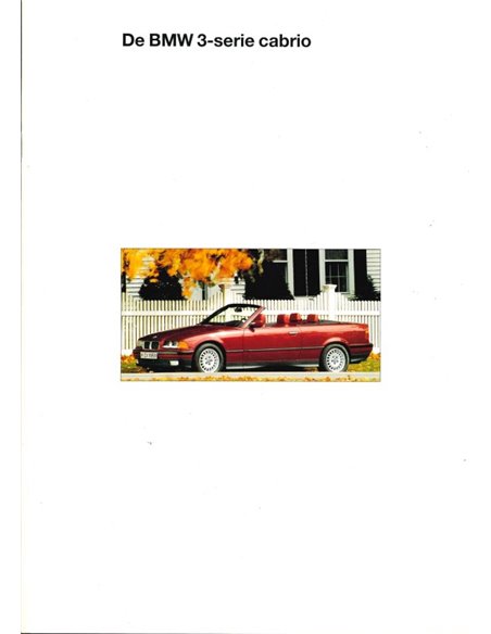 1994 BMW 3 SERIES CONVERTIBLE BROCHURE DUTCH