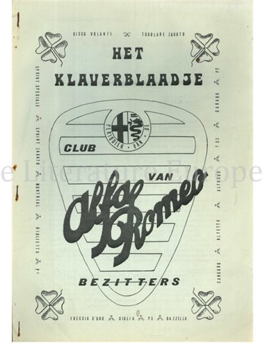 1978 ALFA ROMEO CLUB HET KLAVERBLAADJE 02 NIEDERLÄNDISCH
