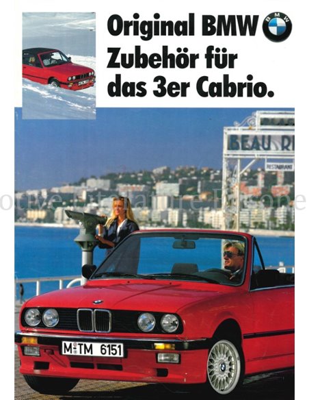 1989 BMW 3 SERIE CABRIO ACCESSOIRES BROCHURE DUITS