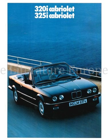 1988 BMW 3 SERIE CABRIO BROCHURE FRANS