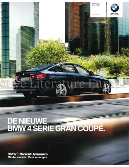 2014 BMW 4 SERIES GRAN COUPÉ BROCHURE DUTCH