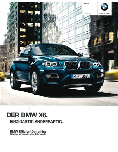 2012 BMW X6 BROCHURE DUITS