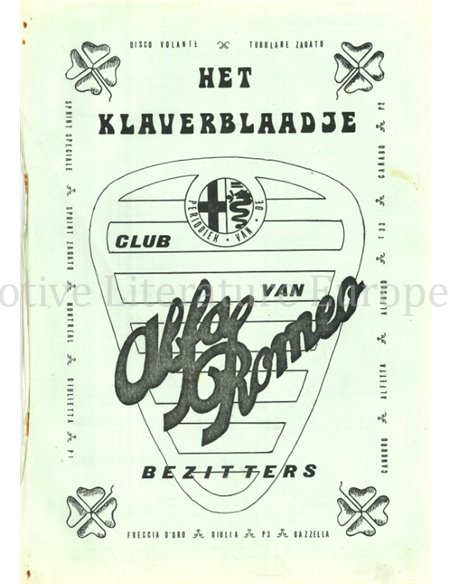 1978 ALFA ROMEO CLUB HET KLAVERBLAADJE 01 NIEDERLÄNDISCH