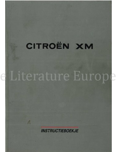 1991 CITROEN XM INSTRUCTIEBOEKJE NEDERLANDS