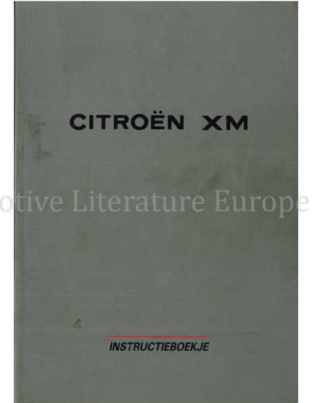 1991 CITROEN XM INSTRUCTIEBOEKJE NEDERLANDS