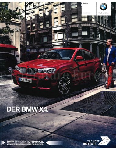 2016 BMW X4 BROCHURE DUITS
