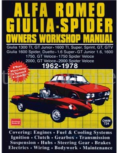 1962 - 1978 ALFA ROMEO GIULIA GT SPIDER BENZIN REPERATURHANDBUCH ENGLISCH