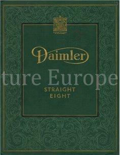1939 DAIMLER STRAIGHT EIGHT BROCHURE ENGLISH