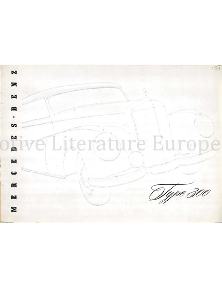 1954 MERCEDES BENZ 300 PROSPEKT FRANZÖSISCH