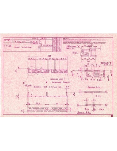 1984 FERRARI TESTAROSSA PERSMAP DUITS 324/84
