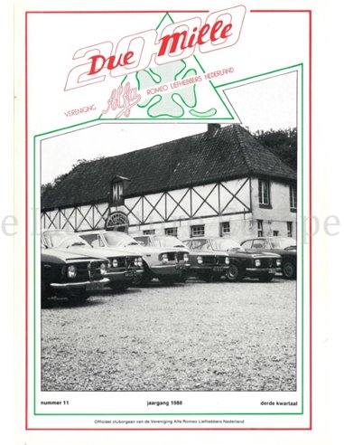 1988 ALFA ROMEO CLUB DUE MILLE MAGAZINE 11 NIEDERLÄNDISCH
