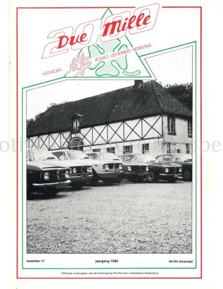 1988 ALFA ROMEO CLUB DUEMILLE MAGAZINE 11 DUTCH
