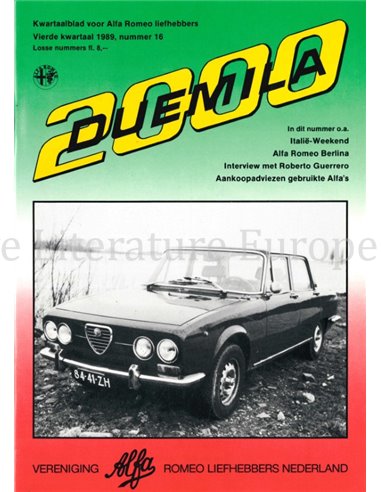 1989 ALFA ROMEO CLUB DUEMILA MAGAZINE 16 NIEDERLÄNDISCH