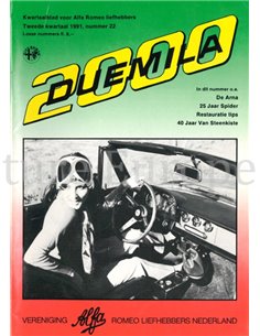 1991 ALFA ROMEO CLUB DUEMILA MAGAZINE 22 NIEDERLÄNDISCH