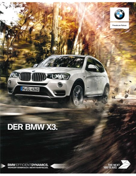 2017 BMW X3 BROCHURE DUITS