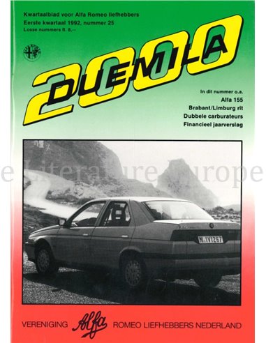 1992 ALFA ROMEO CLUB DUEMILA MAGAZINE 25 NEDERLANDS