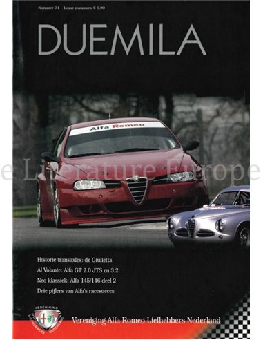 2004 ALFA ROMEO CLUB DUEMILA MAGAZINE 74 NIEDERLÄNDISCH