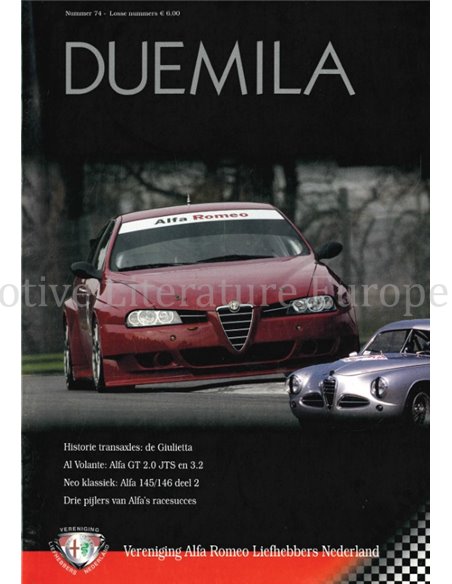 2004 ALFA ROMEO CLUB DUEMILA MAGAZINE 74 NIEDERLÄNDISCH