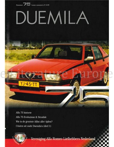 2004 ALFA ROMEO CLUB DUEMILA MAGAZINE 75 NIEDERLÄNDISCH