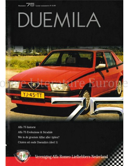 2004 ALFA ROMEO CLUB DUEMILA MAGAZINE 75 NEDERLANDS