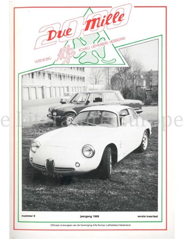 1988 ALFA ROMEO CLUB DUE MILLE MAGAZINE 09 NIEDERLÄNDISCH