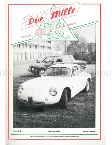 1988 ALFA ROMEO CLUB DUE MILLE MAGAZINE 09 NIEDERLÄNDISCH