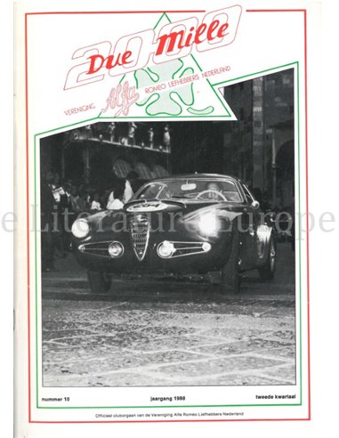 1988 ALFA ROMEO CLUB DUE MILLE MAGAZINE 10 NEDERLANDS
