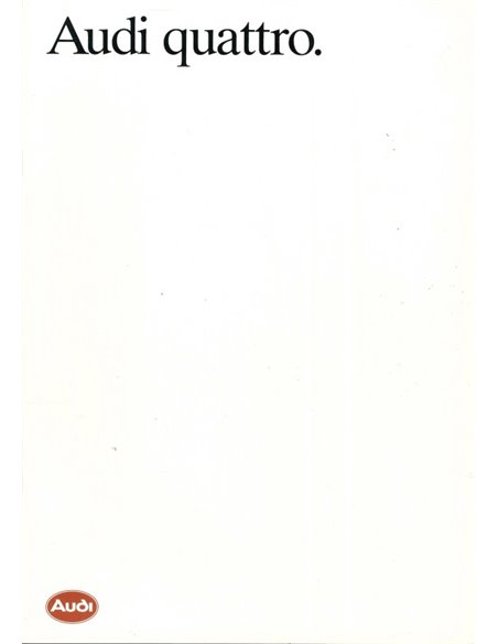 1984 AUDI QUATTRO BROCHURE FRENCH