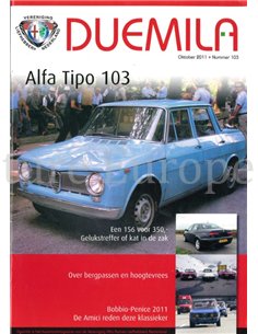 2011 ALFA ROMEO CLUB DUEMILA MAGAZINE 103 DUTCH