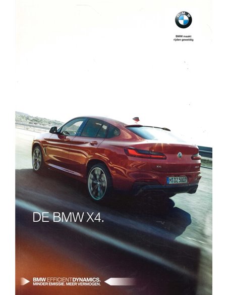2019 BMW X4 PROSPEKT NIEDERLÄNDISCH