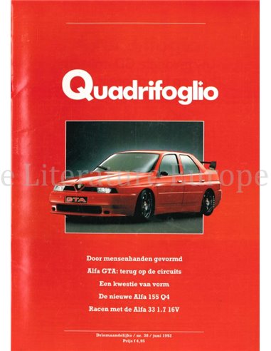1992 ALFA ROMEO QUADRIFOGLIO MAGAZINE 38 NEDERLANDS