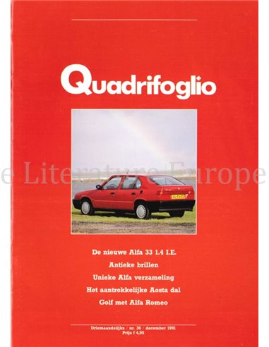 1991 ALFA ROMEO QUADRIFOGLIO MAGAZINE 36 NEDERLANDS