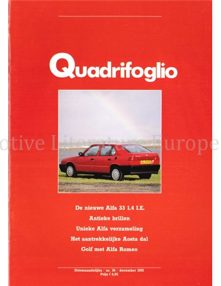 1991 ALFA ROMEO QUADRIFOGLIO MAGAZINE 36 DUTCH