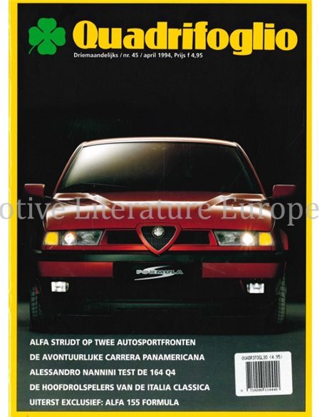 1994 ALFA ROMEO QUADRIFOGLIO MAGAZINE 45 DUTCH