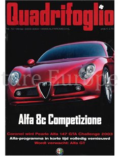 2003/2004 ALFA ROMEO QUADRIFOGLIO MAGAZINE 72 NIEDERLÄNDISCH