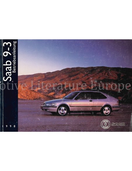 1998 SAAB 9.3 BETRIEBSANLEITUNG DEUTSCH