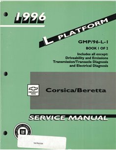1996 CHEVROLET CORSICA | BERETTA WEKRPLAATSHANDBOEK ENGELS 2